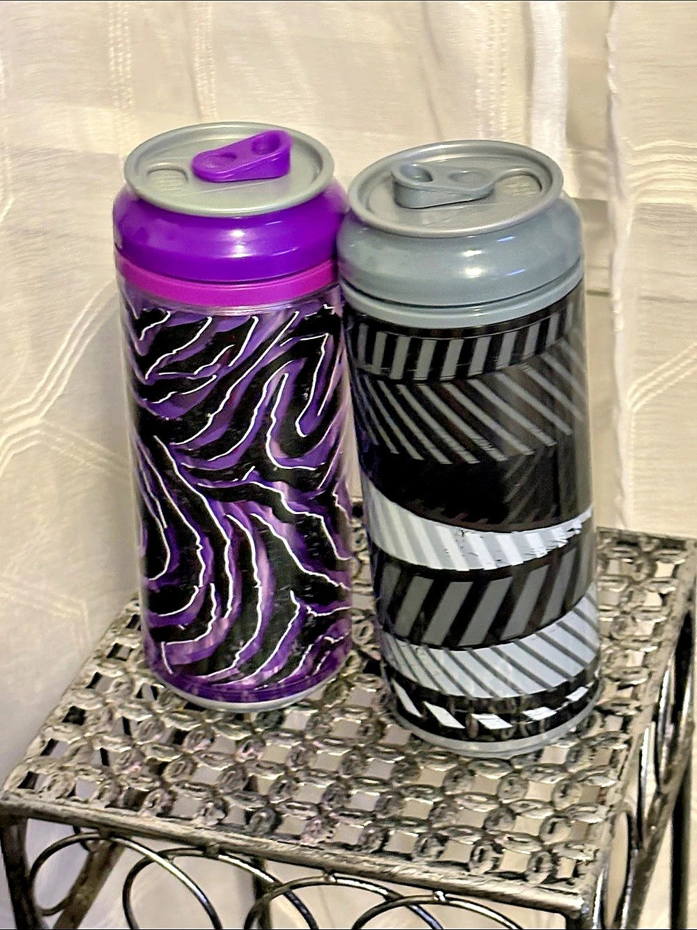Cool Gear 2-Pack Geometric Water Bottles in Purple & Black 16oz.